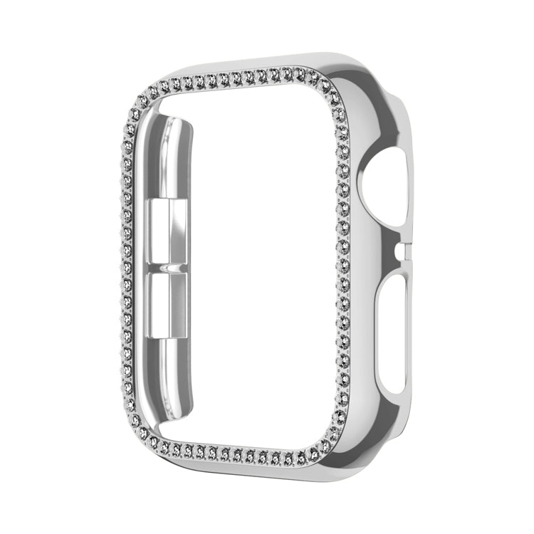 For Apple Watch Series 3 / 2 / 1 42mm Plating Row Diamond Hollow PC Watch Case(Silver) - free shipping - PMC TechLife - Order now!