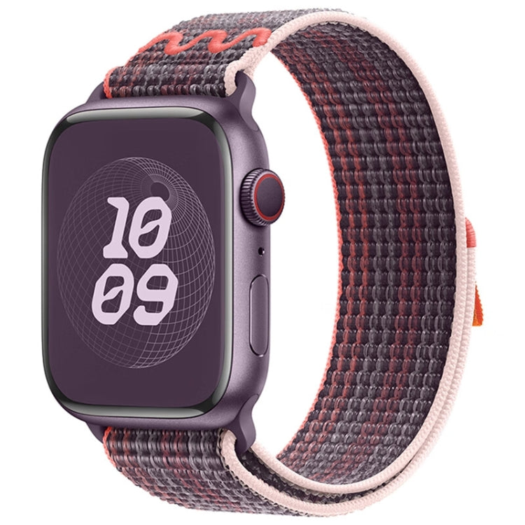 For Apple Watch Series 6 40mm Loop Nylon Watch Band(Berry Purple) - Watch Bands by PMC Jewellery | Online Shopping South Africa | PMC Jewellery