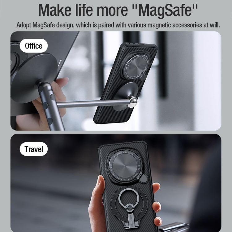 For Honor Magic6 Pro NILLKIN CamShield Prop MagSafe Magnetic PC Phone Case(Black) - Honor Cases by NILLKIN | Online Shopping South Africa | PMC TechLife | Buy Now Pay Later Mobicred