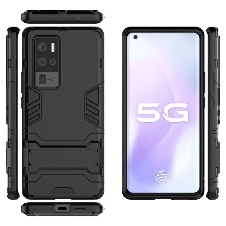 For Vivo X50 Pro+ PC + TPU Shockproof Protective Case with Invisible Holder(Black) - free shipping - PMC TechLife - Order now!