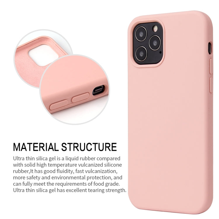 For iPhone 12 / 12 Pro Solid Color Liquid Silicone Shockproof Protective Case(Lilac Purple) - iPhone 12 / 12 Pro Cases by PMC Jewellery | Online Shopping South Africa | PMC Jewellery