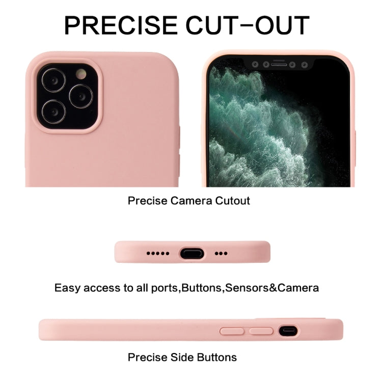 For iPhone 12 / 12 Pro Solid Color Liquid Silicone Shockproof Protective Case(Lilac Purple) - iPhone 12 / 12 Pro Cases by PMC Jewellery | Online Shopping South Africa | PMC Jewellery