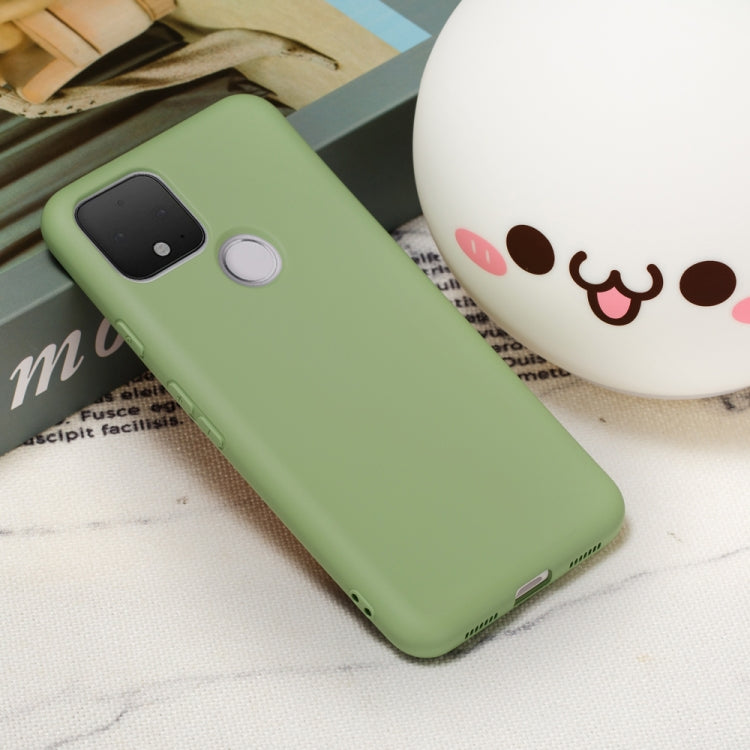 For Google Pixel 4a 5G Pure Color Liquid Silicone Shockproof Full Coverage Case(Green) - Google Cases by PMC Jewellery | Online Shopping South Africa | PMC Jewellery