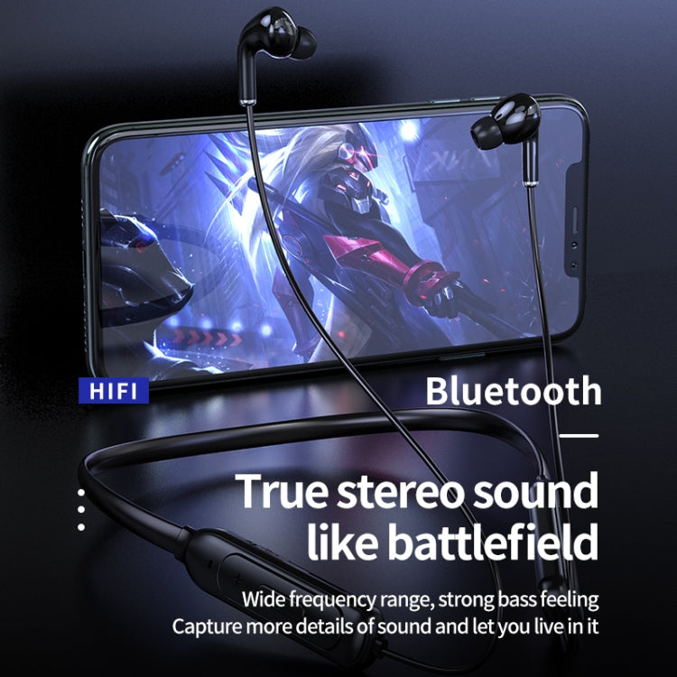 M60 8D Surround Sound Wireless Neck-mounted 5.1 Bluetooth Earphone Support TF Card MP3 Mode(Pink) - Neck-mounted Earphone by PMC TechLife | Online Shopping South Africa | PMC TechLife