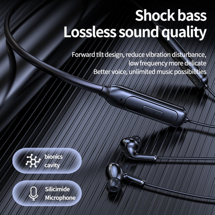 M60 8D Surround Sound Wireless Neck-mounted 5.1 Bluetooth Earphone Support TF Card MP3 Mode(Pink) - Neck-mounted Earphone by PMC TechLife | Online Shopping South Africa | PMC TechLife
