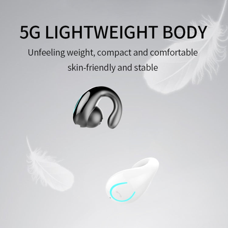 YX08 Ultra-light Ear-hook Wireless V5.0 Bluetooth Earphones Ear Clip Stereo Bluetooth Headset with Mic(Grey) - Bluetooth Earphone by PMC TechLife | Online Shopping South Africa | PMC TechLife