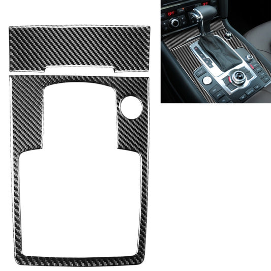 2 in 1 Car Carbon Fiber Gear Panel + Cigarette Lighter Decorative Sticker for Audi Q7 2008-2015, Left Drive - Car Interior Mouldings by PMC Jewellery | Online Shopping South Africa | PMC Jewellery