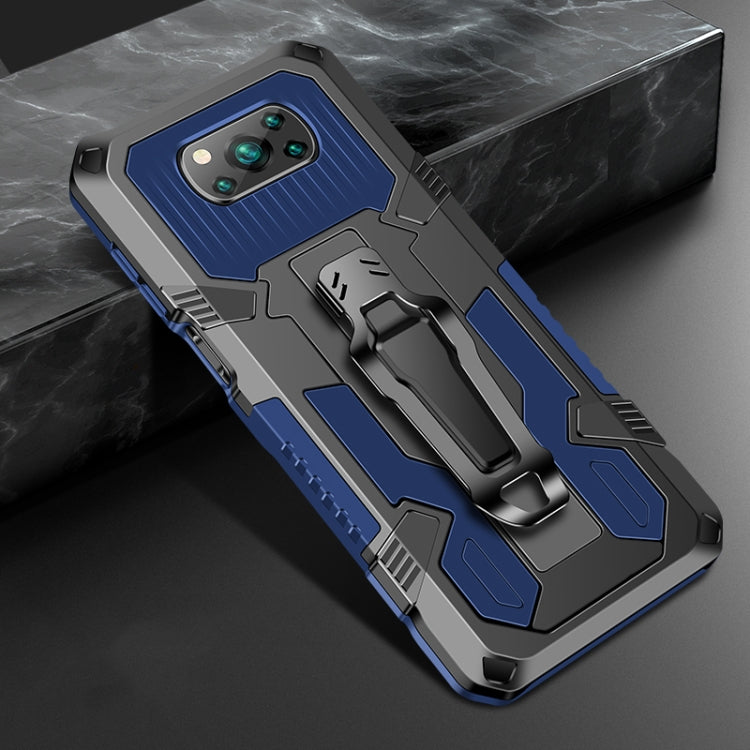 For Xiaomi Poco X3 / Poco X3 FNC / X3 Pro Armor Warrior Shockproof PC + TPU Protective Case(Blue) - Xiaomi Cases by PMC TechLife | Online Shopping South Africa | PMC TechLife | Buy Now Pay Later Mobicred