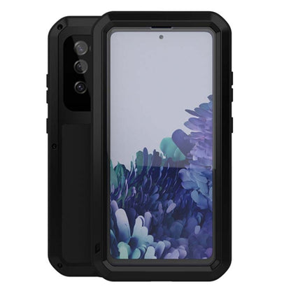 For Samsung Galaxy S20 FE LOVE MEI Metal Shockproof Waterproof Dustproof Protective Case with Glass(Black) - Galaxy S20 FE Cases by NILLKIN | Online Shopping South Africa | PMC Jewellery