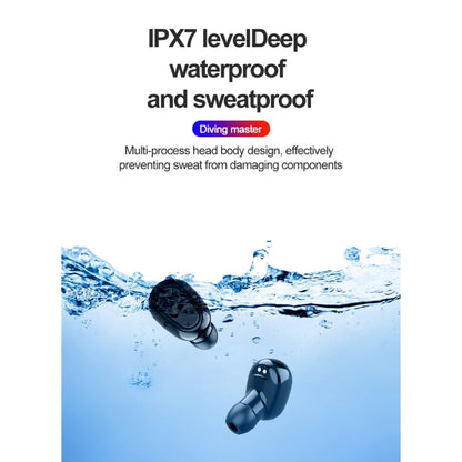 L21 Pro IPX7 Waterproof Wireless Bluetooth Earphone with Charging Box & Digital Display, Support Siri & Call(Black) - Bluetooth Earphone by PMC Jewellery | Online Shopping South Africa | PMC Jewellery