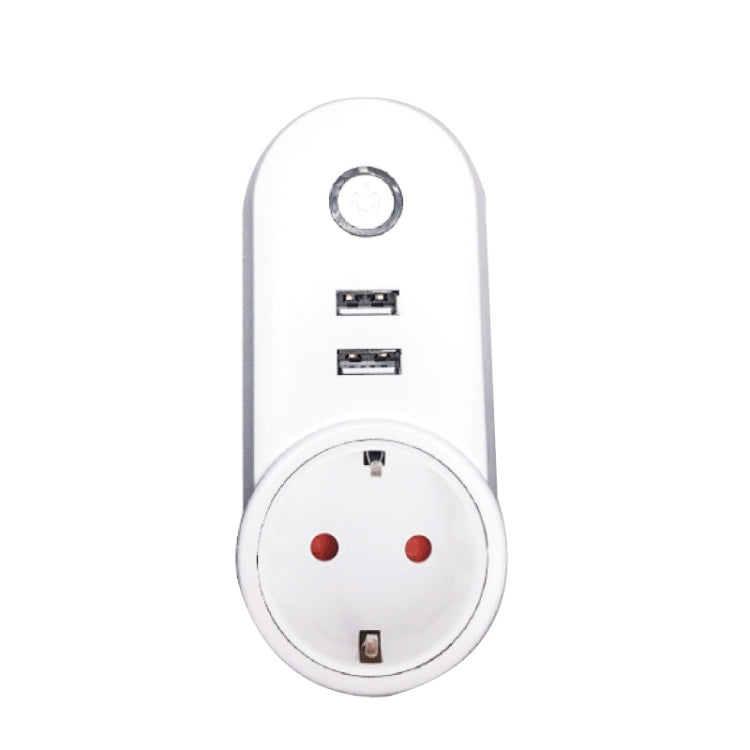 SA-002 2 USB Ports + 1 EU Socket WiFi Smart Power Plug Socket, Compatible with Alexa and Google Home, AC 110V-230V, EU Plug - Smart Socket by PMC Jewellery | Online Shopping South Africa | PMC Jewellery