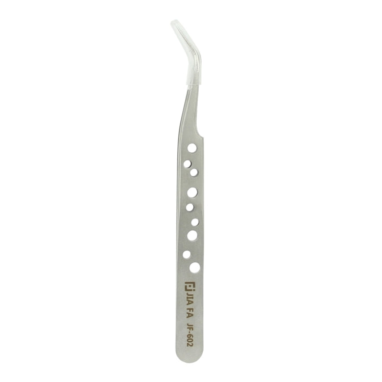 JIAFA JF-602 High-strength Curved Tip Tweezers(Silver) - Tweezers by JIAFA | Online Shopping South Africa | PMC Jewellery