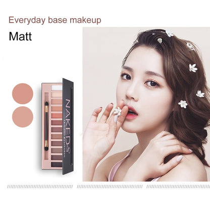 5673 Cosmetic 12 Colors Matte Earth Color Naked Eye Shadow Makeup Palette with Brush Set - Eye Shadow by PMC Jewellery | Online Shopping South Africa | PMC Jewellery