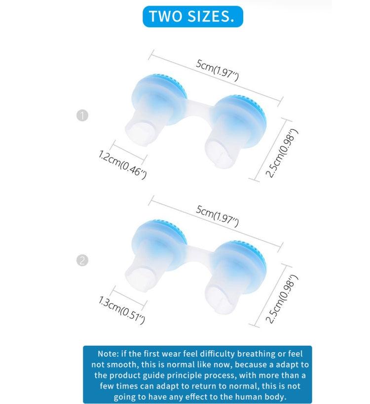 2 PCS 2 in 1 ABS Silicone Anti Snoring Air Purifier(White) - Anti Snoring Tools by PMC TechLife | Online Shopping South Africa | PMC TechLife