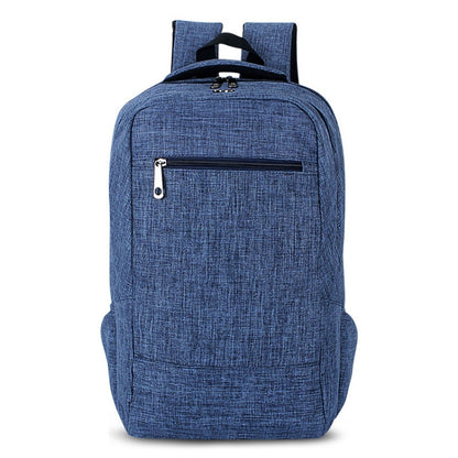 Universal Multi-Function Canvas Cloth Laptop Computer Shoulders Bag Business Backpack Students Bag, Size: 43x28x12cm, For 15.6 inch and Below Macbook, Samsung, Lenovo, Sony, DELL Alienware, CHUWI, ASUS, HP(Blue) - Backpack by PMC Jewellery | Online Shopping South Africa | PMC Jewellery