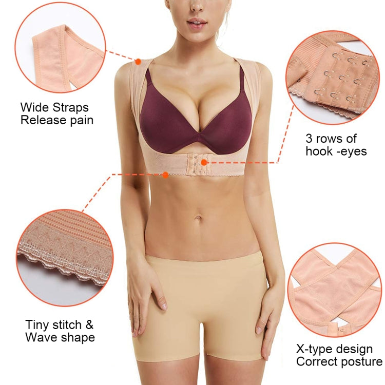 Women Ultrathin Kyphosis Correction Shoulder Support Tight-fitting Orthopedic Belt, Size:M(Flesh Color) - Corrector by PMC Jewellery | Online Shopping South Africa | PMC Jewellery