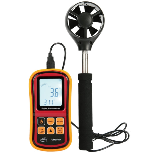 BENETECH GM8901+ High Accuracy Anemometer Wind Speed Gauge Temperature Measure Digital LCD Display Meter Measuring Tool - Tachometers & Anemometer by BENETECH | Online Shopping South Africa | PMC Jewellery | Buy Now Pay Later Mobicred