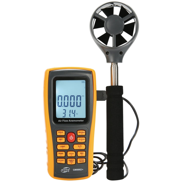 BENETECH GM8902+ LCD Display Digital Digital Anemometer Air Flow Wind Speed Scale Meter - free shipping - PMC TechLife - Order now!