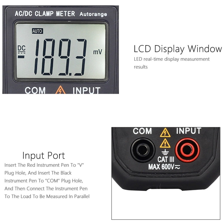 BSIDE ACM03 Plus 400A  AC / DC Clamp Meter - Current & Voltage Tester by BSIDE | Online Shopping South Africa | PMC TechLife | Buy Now Pay Later Mobicred