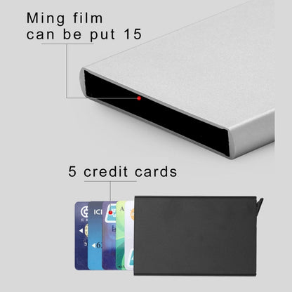 Antimagnetic Stainless Steel PU Business Card Holder Credit Card Case, Size: 10*6.2*0.8cm(Blue) - Card & Passport Bags by PMC Jewellery | Online Shopping South Africa | PMC Jewellery