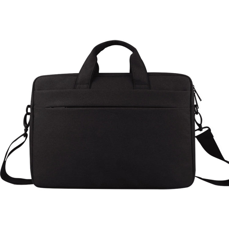 Breathable Wear-resistant Thin and Light Fashion Shoulder Handheld Zipper Laptop Bag with Shoulder Strap, For 15.6 inch and Below Macbook, Samsung, Lenovo, Sony, DELL Alienware, CHUWI, ASUS, HP (Black) - 15.6 - 17 inch by PMC Jewellery | Online Shopping South Africa | PMC Jewellery