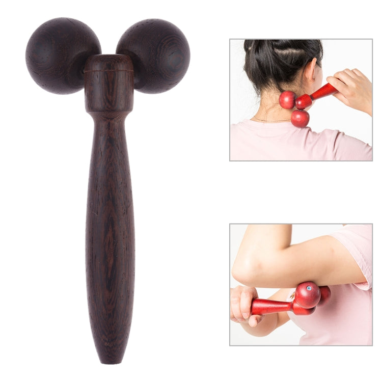 Wenge Solid Wood Manual Roller Massager (Black) - Massage & Relaxation by PMC Jewellery | Online Shopping South Africa | PMC Jewellery