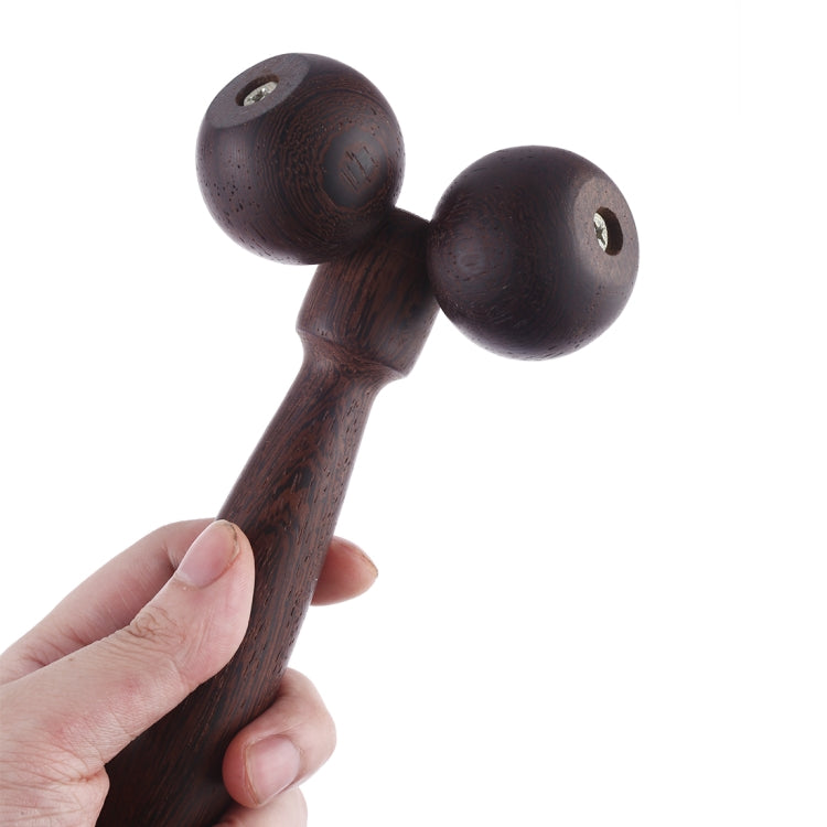 Wenge Solid Wood Manual Roller Massager (Black) - free shipping - PMC TechLife - Order now!