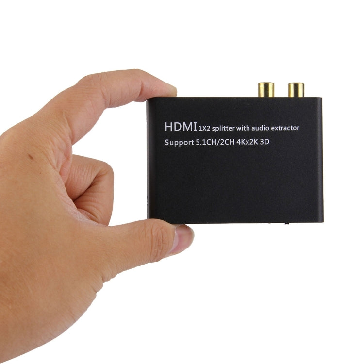 HDMI 1x2 Splitter with Audio Extractor, Support 5.1CH / 2CH, 4Kx2K, 3D - Splitter by PMC TechLife | Online Shopping South Africa | PMC TechLife