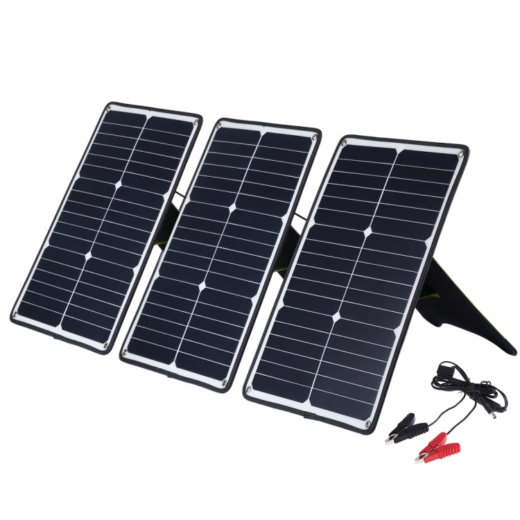 HAWEEL 3 PCS 20W Monocrystalline Silicon Solar Power Panel Charger, with USB Port & Holder & Tiger Clip, Support QC3.0 and AFC(Black) - Charger by HAWEEL | Online Shopping South Africa | PMC Jewellery | Buy Now Pay Later Mobicred