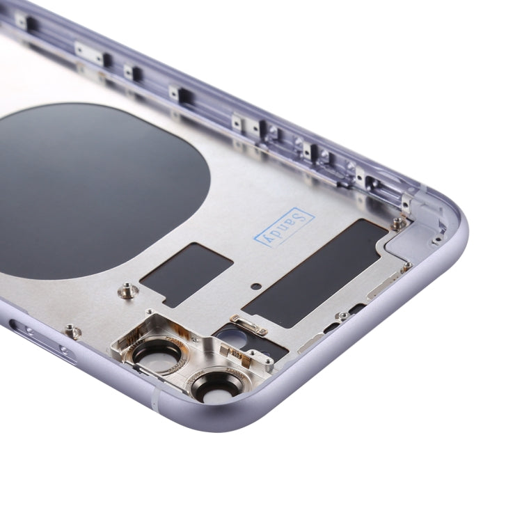 Back Housing Cover with SIM Card Tray & Side keys & Camera Lens for iPhone 11(Purple) - Back Cover by PMC TechLife | Online Shopping South Africa | PMC TechLife | Buy Now Pay Later Mobicred