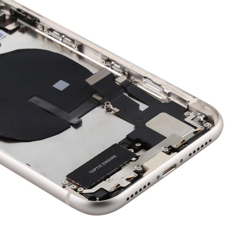 Battery Back Cover Assembly (with Side Keys & Power Button + Volume Button Flex Cable & Wireless Charging Module & Motor & Charging Port & Speaker Ringer Buzzer & Card Tray & Camera Lens Cover) for iPhone 11(White) - Back Cover by PMC TechLife | Online Shopping South Africa | PMC TechLife