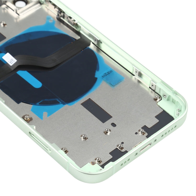 Battery Back Cover (with Side Keys & Card Tray & Power + Volume Flex Cable & Wireless Charging Module) for iPhone 12(Green) - Back Cover by PMC TechLife | Online Shopping South Africa | PMC TechLife