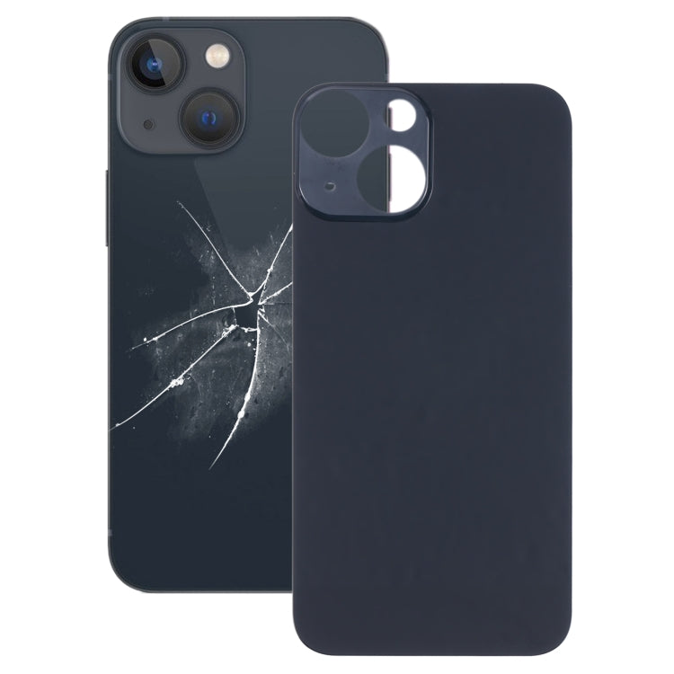 Easy Replacement Big Camera Hole Glass Back Battery Cover for iPhone 13 mini(Black) - Back Cover by PMC TechLife | Online Shopping South Africa | PMC TechLife | Buy Now Pay Later Mobicred