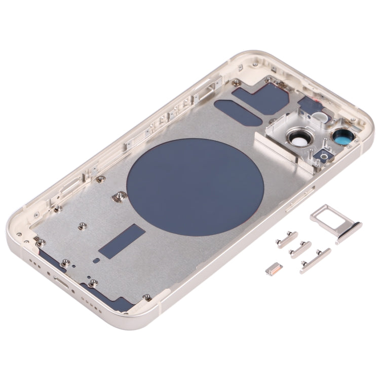 Back Housing Cover with SIM Card Tray & Side  Keys & Camera Lens for iPhone 13(White) - Back Cover by PMC TechLife | Online Shopping South Africa | PMC TechLife | Buy Now Pay Later Mobicred