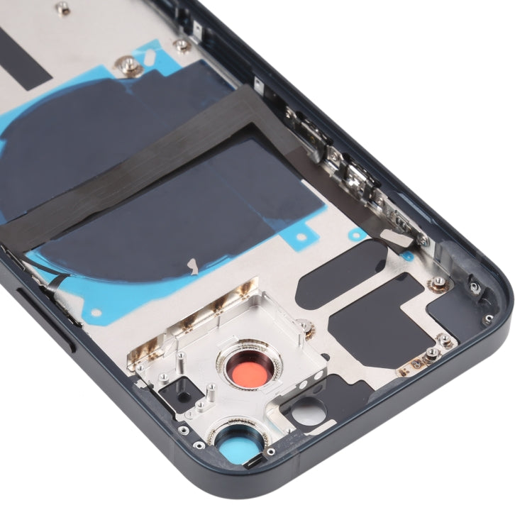 For iPhone 13 Battery Back Cover with Side Keys & Card Tray & Power + Volume Flex Cable & Wireless Charging Module(Black) - Back Cover by PMC TechLife | Online Shopping South Africa | PMC TechLife