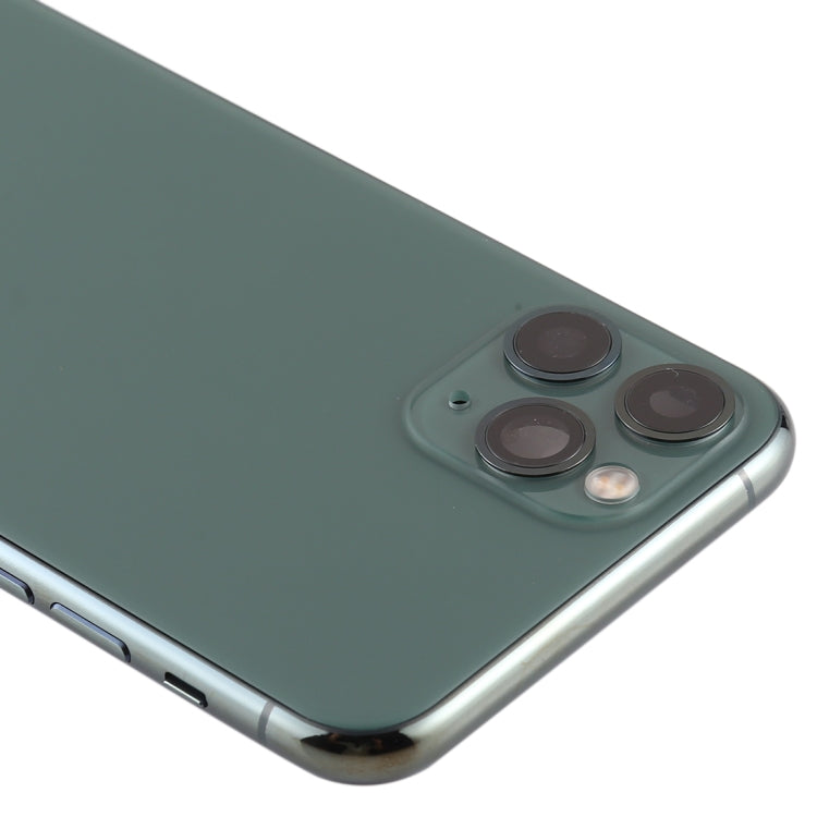 Battery Back Cover (with Side Keys & Card Tray & Power + Volume Flex Cable & Wireless Charging Module) for iPhone 11 Pro(Green) - Back Cover by PMC TechLife | Online Shopping South Africa | PMC TechLife