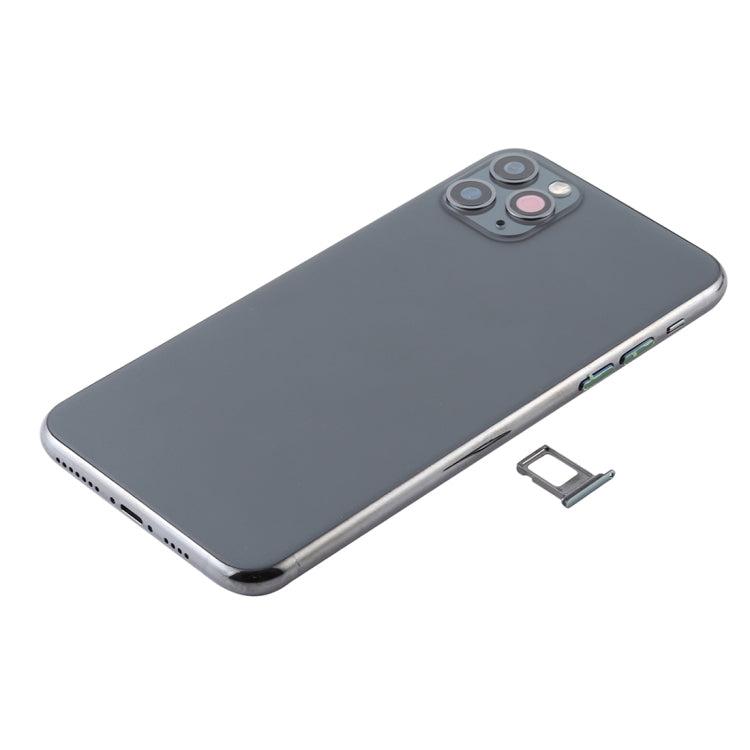 Battery Back Cover Assembly (with Side Keys & Power Button + Volume Button Flex Cable & Wireless Charging Module & Motor & Charging Port & Speaker Ringer Buzzer & Card Tray & Camera Lens Cover) for iPhone 11 Pro(Grey) - free shipping - PMC TechLife - Order now!