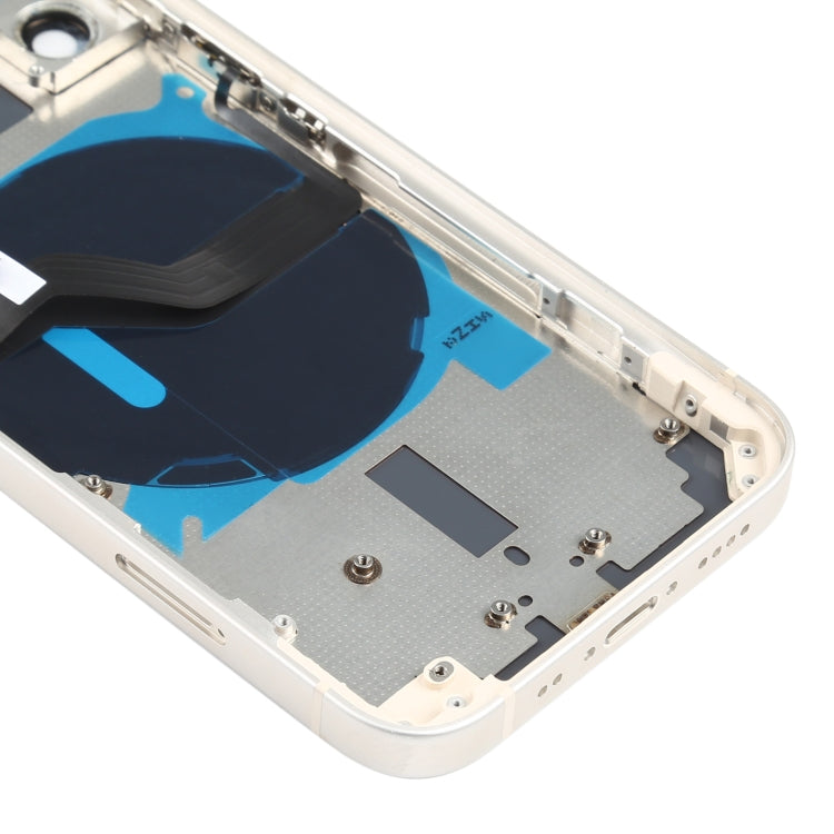 Battery Back Cover (with Side Keys & Card Tray & Power + Volume Flex Cable & Wireless Charging Module) for iPhone 12 Mini(White) - Back Cover by PMC TechLife | Online Shopping South Africa | PMC TechLife