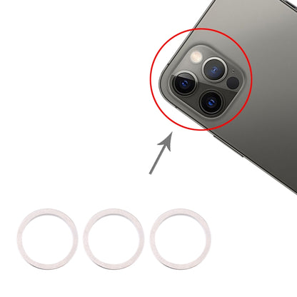 3 PCS Rear Camera Glass Lens Metal Protector Hoop Ring for iPhone 12 Pro Max(Silver) - Camera Series by PMC Jewellery | Online Shopping South Africa | PMC Jewellery