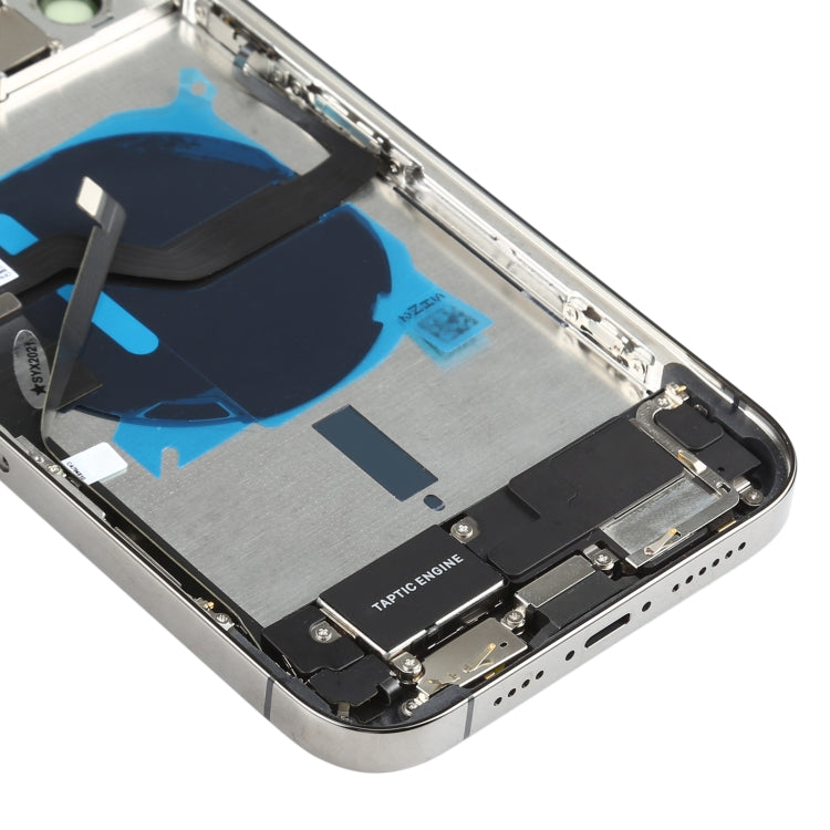 Battery Back Cover Assembly (with Side Keys & Speaker Ringer Buzzer & Motor & Camera Lens & Card Tray & Power Button + Volume Button + Charging Port & Wireless Charging Module) for iPhone 12 Pro Max(Black) - free shipping - PMC TechLife - Order now!
