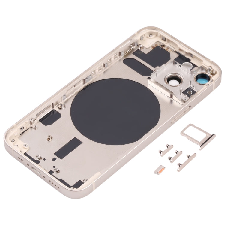 Back Housing Cover with SIM Card Tray & Side  Keys & Camera Lens for iPhone 13 Mini(White) - Back Cover by PMC TechLife | Online Shopping South Africa | PMC TechLife | Buy Now Pay Later Mobicred