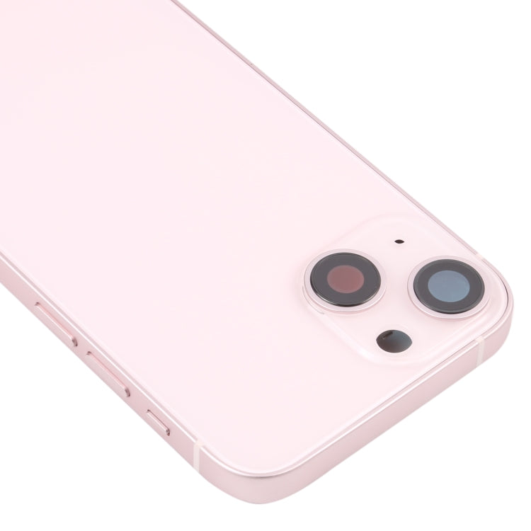 For iPhone 13 mini Battery Back Cover with Side Keys & Card Tray & Power + Volume Flex Cable & Wireless Charging Module(Pink) - Back Cover by PMC TechLife | Online Shopping South Africa | PMC TechLife