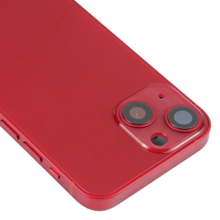 For iPhone 13 mini Battery Back Cover with Side Keys & Card Tray & Power + Volume Flex Cable & Wireless Charging Module(Red) - Back Cover by PMC TechLife | Online Shopping South Africa | PMC TechLife
