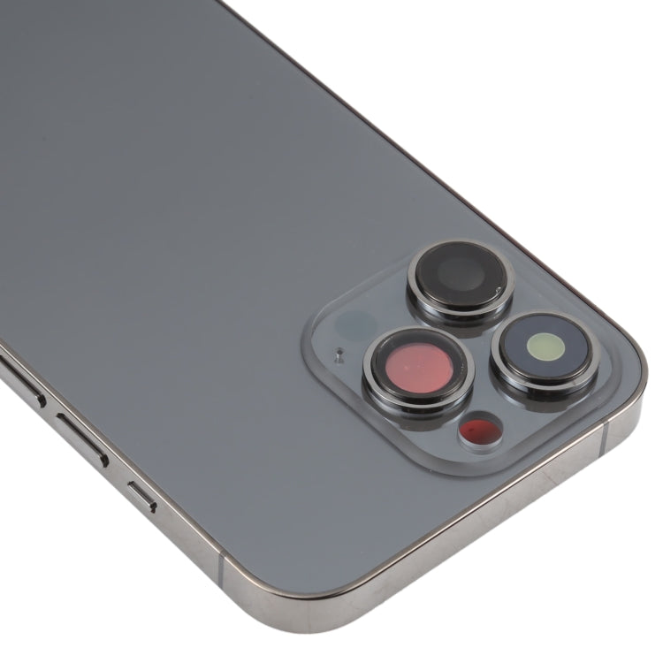 For iPhone 13 Pro Battery Back Cover with Side Keys & Card Tray & Power + Volume Flex Cable & Wireless Charging Module(Black) - Back Cover by PMC TechLife | Online Shopping South Africa | PMC TechLife