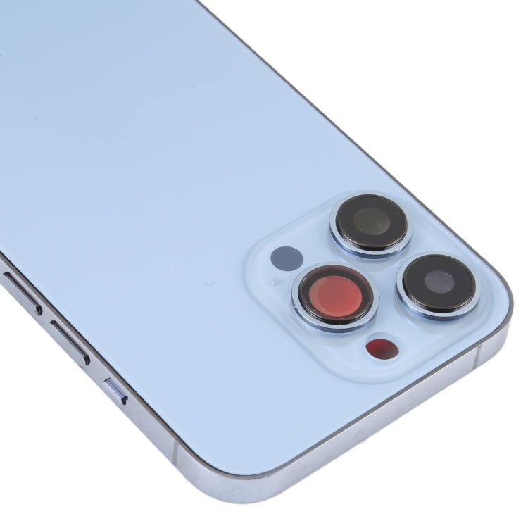 For iPhone 13 Pro Battery Back Cover with Side Keys & Card Tray & Power + Volume Flex Cable & Wireless Charging Module(Blue) - Back Cover by PMC TechLife | Online Shopping South Africa | PMC TechLife | Buy Now Pay Later Mobicred
