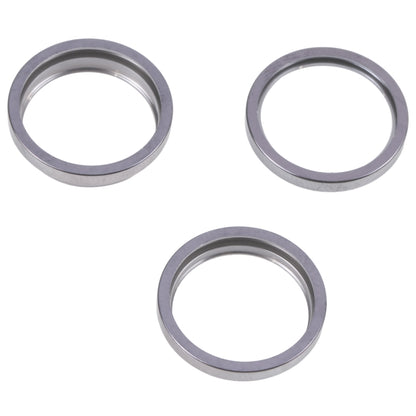 For iPhone 14 Pro Max 3PCS Rear Camera Glass Lens Metal Outside Protector Hoop Ring(Grey) -  by PMC Jewellery | Online Shopping South Africa | PMC Jewellery