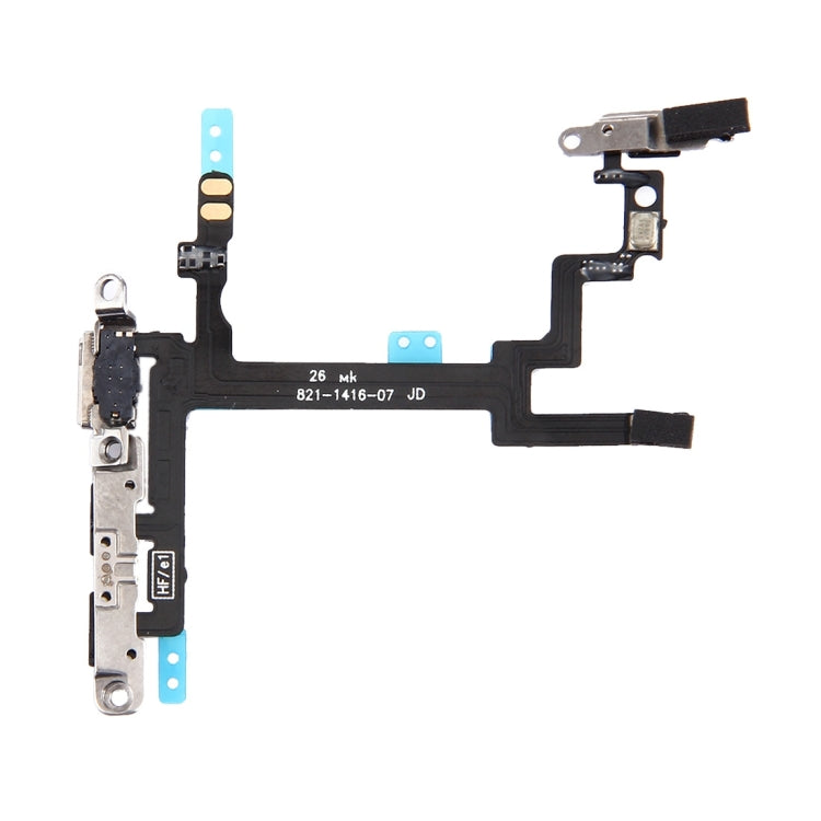 Power Button & Volume Button Flex Cable with Brackets for iPhone 5 - iPhone 5 Parts by PMC TechLife | Online Shopping South Africa | PMC TechLife