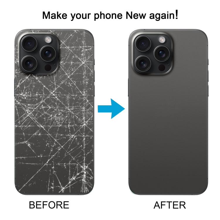 For iPhone 15 Pro Glass Battery Back Cover(Black) - free shipping - PMC TechLife - Order now!