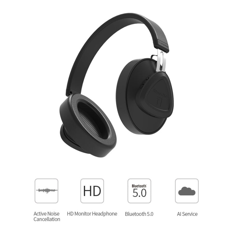 Bluedio TMS Bluetooth Version 5.0 Headset Bluetooth Headset Can Connect Cloud Data to APP(Black) - Headset & Headphone by Bluedio | Online Shopping South Africa | PMC Jewellery