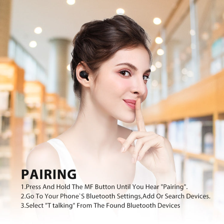 Bluedio T-talking Bluetooth Version 5.0 In-Ear Bluetooth Headset with USB Charging Cable(Black) - Bluetooth Earphone by Bluedio | Online Shopping South Africa | PMC Jewellery